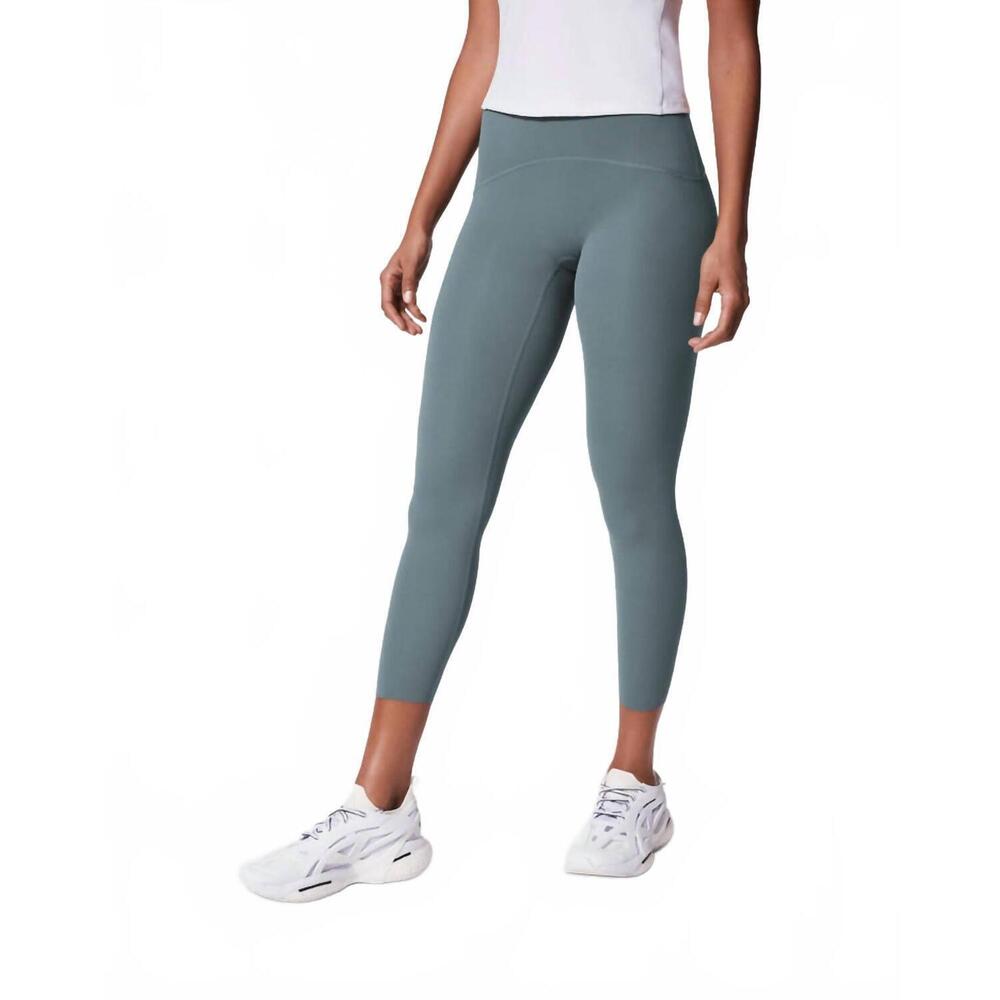 SPANX High-Waist Ankle Leggings in Slate Green